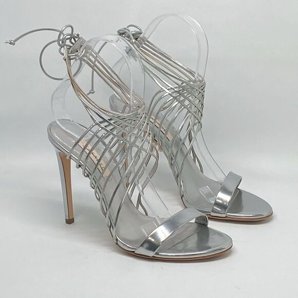 Casadei Multi-strap metallic leather sandals size 6.5 - Picture 3 of 11